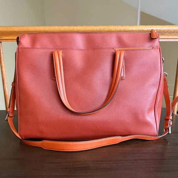 Tumi Leather Tote Bag - Burnt Orange - Picture 1 of 13